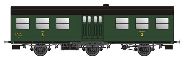 LS Models MW31904 - 3rd class passenger car type C6t of the SNCF